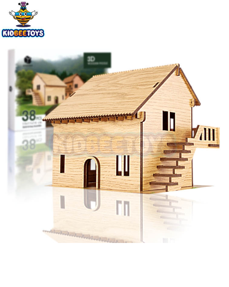 پازل چوبی سه بعدی طرح خانه