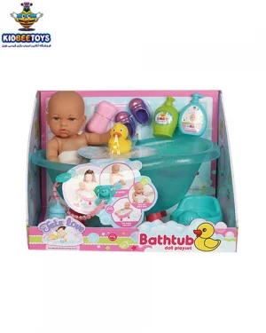 عروسک نوزاد با وان حمام