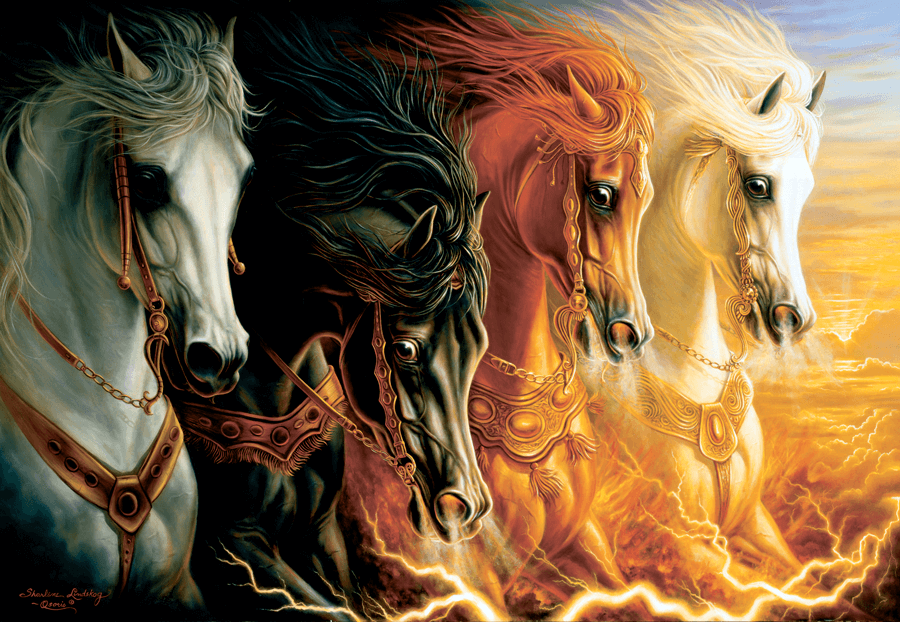 بازی پازل طرح چهار اسب آخرالزمان
