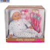 عروسک نوزاد با وسایل پزشکی