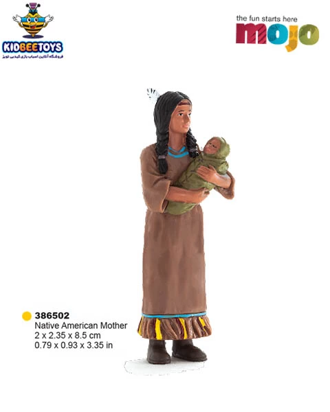 فیگور زن سرخپوست با بچه موژو