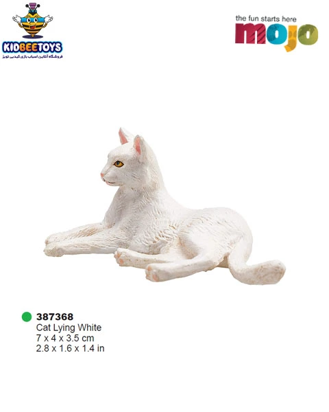 فیگور گربه سفید لمیده موژو