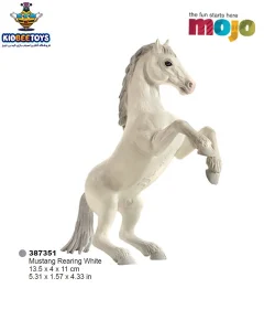 فیگور اسب موستانگ سفید ایستاده موژو